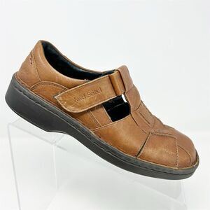 Josef Seibel Brown Leather Fisherman Sandals Size 37 (US 6-6.5) Casual Comfort